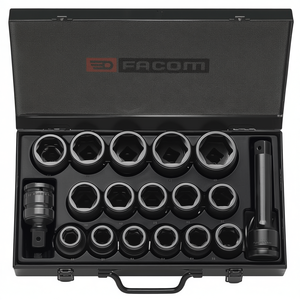 Facom Set of 3/4'' <b>Impact</b> <b>Sockets</b> Sizes 3/4'' to 1''5/8 - Product Image 2