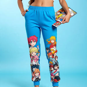 Pantalon de survêtement personnalisé Anime Pantalon de jogging oversize à sublimation Pyjama Pantalon de survêtement anime à taille haute élastique - Product Image 5