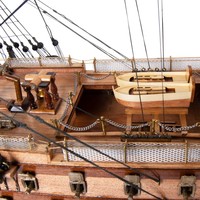 Modèle de bateau en bois HMS Victory, grand modèle de 97 cm, bois peint, objet de collection - Artisanat vietnamien