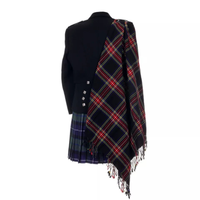 Kilt traditionnel écossais pour homme, 8 yards, grande taille, décontracté, respirant, coupe-vent, écologique, 100% coton, coupe régulière, 300g