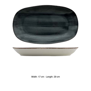 ถาดรูปไข่สีแอนทราไซต์ Gural Avanos ขนาด 29 x 17 ซม. อุปกรณ์ร้านอาหาร ภาชนะสำหรับจัดเลี้ยง ขายส่ง - Product Image 3