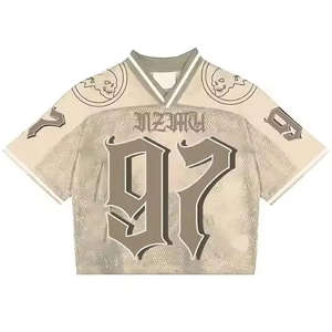 Camisetas de Fútbol y Fútbol Americano Personalizadas al por Mayor, Tallas Grandes, Transpirables, de Secado Rápido, para Fanáticos, Ropa de Calle de Verano - Product Image 5