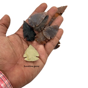 Agate indienne pointes de flèches en obsidienne faites à la main de 1 pouce petites têtes de lance en agate pour la chasse - Product Image 6