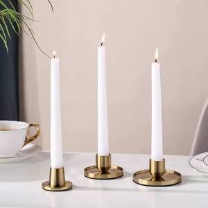 Support de bougie en aluminium plaqué or, décoration de table pour la maison, porte-bougie pour les fêtes - Noël, Pâques, Saint-Valentin, mariage - Product Image 4