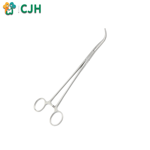 Pince aortique simple courbée en acier inoxydable médical réutilisable CJH, pince libre pour usage sur animaux de grande taille - Product Image 1