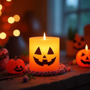 Candela LED Halloween Turuk Personalizzata Senza Fiamma per Decorazioni Festive - Product Image 3