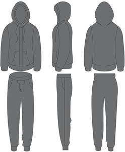 Chándal de invierno con logotipo negro personalizado profesional para equipos y marcas - Product Image 2