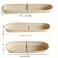 Hot Deals Moldes de silicona Whobasket hechos a mano Pastelería simple larga Juego de herramientas de cocina de silicona sostenible Cesta de prueba de pan
