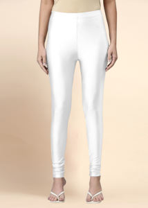 Trendmalls Leggings en microfibre élasthanne extensible doux pour femme avec ceinture Ultrasoft (WL06-White) - Product Image 3