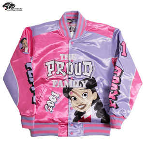 แจ็กเก็ตซาตินสำหรับผู้ชายคอตั้งใส่สบายพิมพ์ลายการ์ตูน - Product Image 6