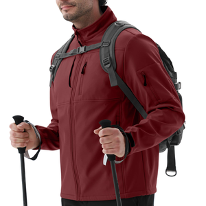 Veste d'extérieur pour homme, design unique, couleur unie, streetwear haut de gamme, coupe-vent, softshell pour homme - Product Image 2