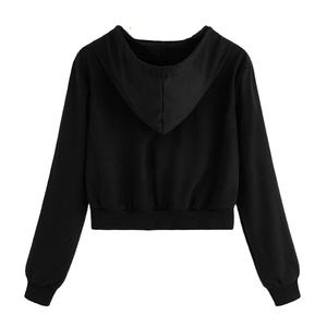 Sérigraphie personnalisée Sweat à capuche zippé en coton à fermeture éclair épais Fabricants Sweats à capuche zippés courts pour hommes - Product Image 4