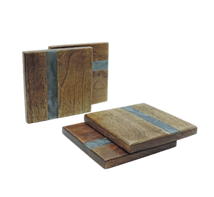 Dessous de verre en pierre en bois et résine faits à la main Échantillon gratuit Bureau à domicile Thé Tasse à café Dessous de verre à utiliser à un tarif compétitif - Product Image 2