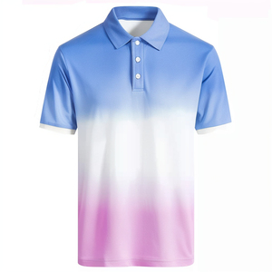 Premium Quality Tie-<b>Dye</b> Men's for Polo Shirts Soft <b>Material</b> Sustainable Anti-Wrinkle Quick Dry Breathable Solid Pattern - Product Image 5