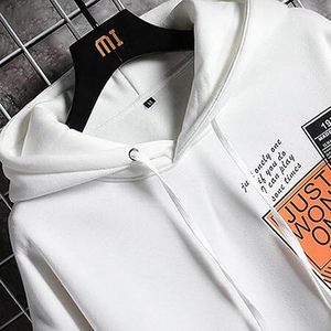 <b>Mens</b> Oversized Graphic <b>Hoodie</b> Loose Fit Long Sleeve Streetwear <b>Plain</b> Dyed Printed Pullover for Spring and Autumn - Product Image 2