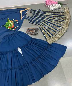 Lujosa ropa de fiesta Sana Silk Lehenga: Experimenta la opulencia y el estilo con nuestra lujosa lehenga de seda, perfecta para bodas. - Product Image 3