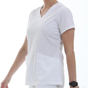Último Diseño: Blusas Médicas para Mujer con Logo/Color Personalizado, Ropa de Hospital de Alta Calidad, Duradera, Manga Corta, Detección de Agujas - Product Image 3