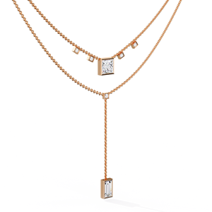 Lab-Grown Diamond 14K <b>Yellow</b> Gold Vintage IGI Certified Layered Necklaces Women's Fine <b>Jewellery</b> - Product Image 1