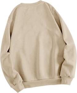 Sudadera informal de gran tamaño para mujer, pulóver, Tops, manga larga, cuello redondo, capucha, 100% algodón, forro sólido para primavera e invierno - Product Image 2