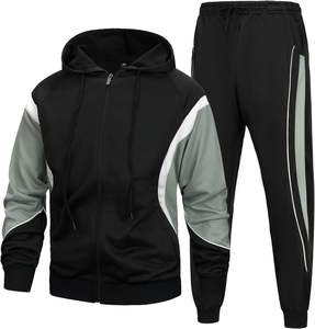 100% coton SWEATSUIT léger à capuche ensemble cordon de serrage fermeture hiver écologique délavé imprimé strass embelli - Product Image 1