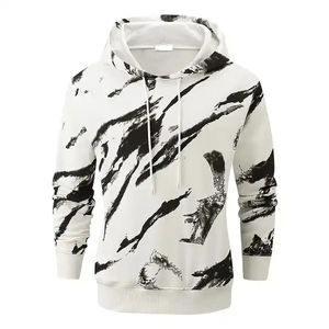 Sweat à capuche avec logo personnalisé taille USA imprimé par sublimation impression bouffante Sweat à capuche pour hommes Pull décontracté Vêtements en polaire Sweat à capuche britannique pour hommes - Product Image 1