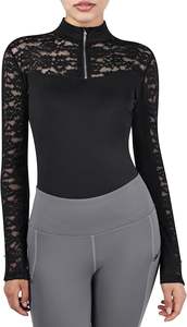 Pleated Bib Rider <b>Top</b> <b>Horse</b> <b>Riding</b> Shirt Long Sleeve with Lace Trims Neoprene Material for Riders Stirrups & Whips - Product Image 3