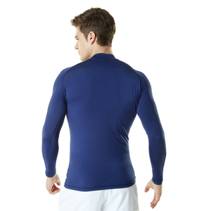 Rash Guard Shirt pour hommes à manches longues Compression Fit MMA BJJ Gym Workout Surf Swim Protection UV Activewear - Product Image 4