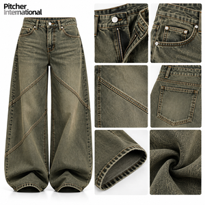 Jeans pour femmes en gros, jeans longs, jeans à jambes larges, fournisseur direct d'usine pour les détaillants de mode américains, en gros - Product Image 6