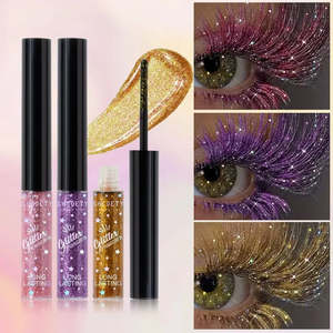 High Quality 3-Colour Scintillating for <b>Mascara</b> for Festive Makeup Vegan Liquid Gel Form Custom Logo Eyelash Enhancer Fiber - Product Image 2