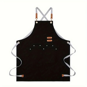 Tablier de barbecue de chef de cuisine OEM 2025 avec impression de logo personnalisé tabliers de barbecue de cuisine durables lavés - Product Image 2
