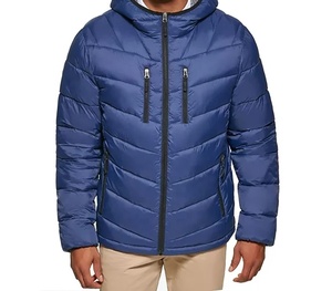 เสื้อแจ็คเก็ตพัฟเฟอร์สีดำปักโลโก้ตามสั่ง ขายส่ง เสื้อแจ็คเก็ตพัฟเฟอร์กันหนาวสำหรับผู้ชาย เสื้อแจ็คเก็ตพัฟเฟอร์ฤดูหนาวสำหรับผู้ชาย - Product Image 3