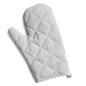 Manoplas de algodón de alta calidad con diseño personalizado de patrón liso de color blanco para uso en horno proveedor en India - Product Image 3