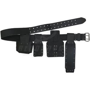 Ceinture à outils d'échafaudage robuste pour les travailleurs de la construction avec plusieurs poches et support de marteau - Product Image 3