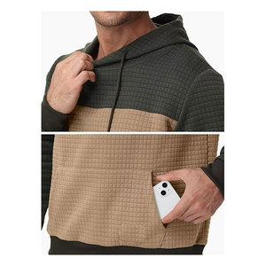 Sudadera de Invierno Acolchada de Dos Tonos Personalizada |   Sudadera de Algodón Suave con Textura, Impresión Digital para Hombre, Ropa Urbana, OEM ODM - Product Image 4