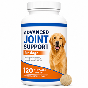 Complément Avancé pour Articulations Canines en Gros : Glucosamine, Chondroïtine, MSM, Acide Hyaluronique pour la Santé Articulaire du <span class=keywords><strong>Chien</strong></span> - 120 Comprimés OEM - Product Image 1