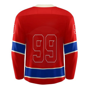 Jersey de Hockey sobre Hielo al por Mayor, Servicio OEM, Transpirable, 100% Poliéster, Personalizable, Alta Calidad, Último Estilo - Product Image 2