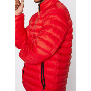 Venta caliente de los hombres de encargo de invierno cálido burbuja chaqueta acolchada con capucha de lona cierre de cremallera estilo informal directo al por mayor proveedor - Product Image 6