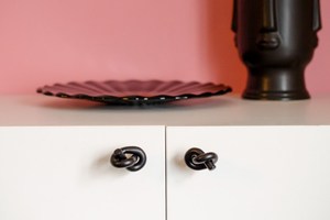 Matte Black Knot Shape Knob <b>Pull</b> Cabinet Drawer <b>for</b> <b>Home</b> Dresser Door Cabinet Furniture Decorative Kitchen Wardrobe Handle Knobs - Product Image 3
