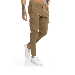 Pantalones largos de carga para hombre, Pantalón ajustado con bolsillos laterales, Hip-hop, a la moda - Product Image 3