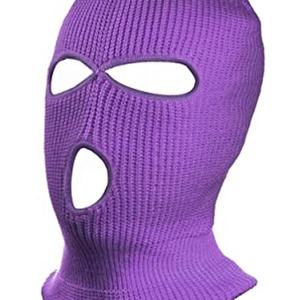 Vente en gros de bonnet tricoté en laine à la mode masque de ski intégral cagoule automne hiver unisexe masque de ski d'extérieur pour la neige - Product Image 1
