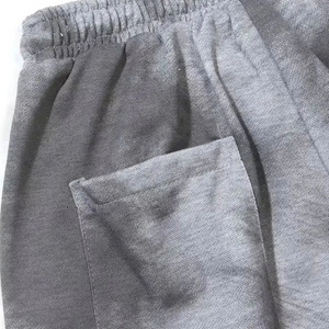 Shorts pour hommes style streetwear délavés à l'acide, taille élastique, séchage rapide, respirants, en coton, motif uni, service OEM disponible - Product Image 6