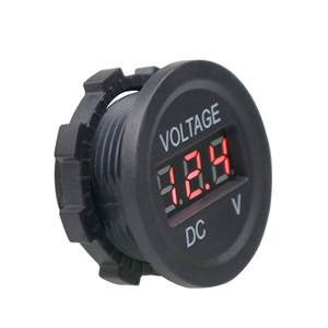 Voltmètre numérique étanche 12 V CC à affichage numérique pour panneau rond, idéal pour VTT, UTV, camions, bateaux et applications marines - En promotion - Product Image 2