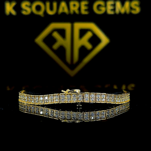 Brazalete de Hip Hop de 17cm, pulseras de cadena cubana de diamantes blancos sintéticos de plata, joyería de oro macizo de 18 quilates, pulseras Ice Out - Product Image 3