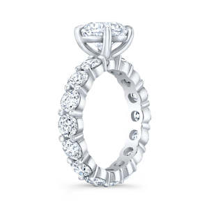 Anillo de Compromiso de Lujo con Diamante Marquise Cultivado en Laboratorio de 6.50 Quilates, Corte Redondo, Oro de 14 Quilates, Certificado IGI - Product Image 5