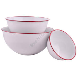 De acero inoxidable al por mayor Premium tazón para mezclar ensaladas Juego de 3 piezas - Product Image 2