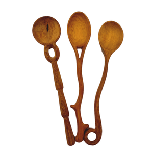 Cuillère en bois naturel pour mélanger, remuer ou servir fabriquée à partir de bois durable avec une finition lisse élégante - Product Image 3