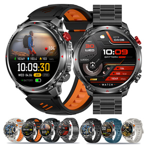 Montre connectée sportive étanche IP68 HT45, bracelet en silicone, boussole, lampe de poche, batterie 1100 mAh, écran 2 pouces, tracker de fitness extérieur - Product Image 1