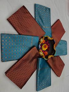 Elegant Soft Lichi Silk <b>Saree</b> with Intricate <b>Golden</b> Zari Design Ideal for Traditional Events, Parties & Gifting Fashionharbour - Product Image 6