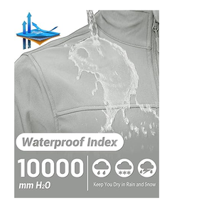 <b>Men's</b> Lightweight Softshell Jacket Fleece Lined Waterproof Tactical <b>Rain</b> Zip Up Winter <b>Coat</b> Windbreaker Casual - Product Image 2