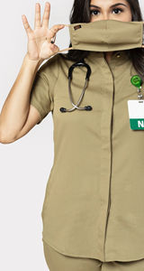 Uniforme de Enfermería de alta calidad para mujer, pantalones de trabajo de uniforme de enfermera de hospital con diseño personalizado, transpirable - Product Image 5